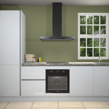 Sneeuwwitte hoogglans greeploze keuken Bangladesh 34172