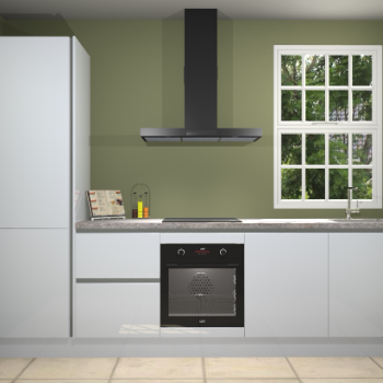 Sneeuwwitte hoogglans greeploze keuken Bangladesh 34178