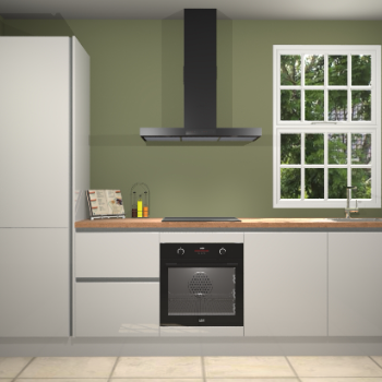 Zijdegrijze hoogglans greeploze keuken Bangladesh 34190