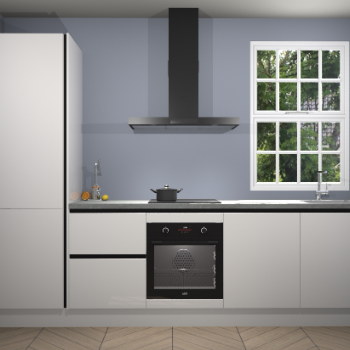 Zijdegrijze hoogglans greeploze keuken Bangladesh 34199