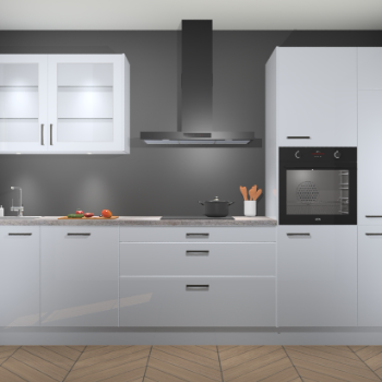 Sneeuwwit hoogglans keuken Cairo 33365