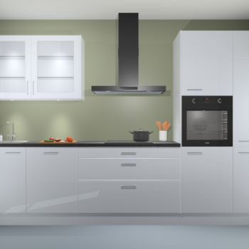 Sneeuwwit hoogglans keuken Cairo 33368