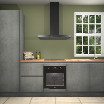 Beton parelgrijze greeploze keuken Bangladesh 34563