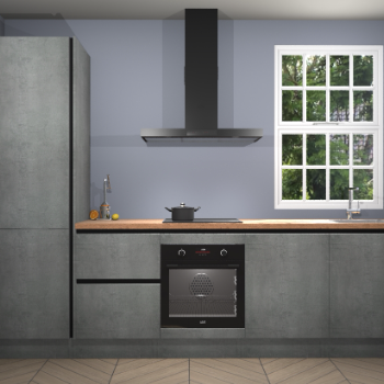 Beton parelgrijze greeploze keuken Bangladesh 34566