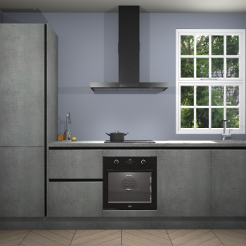 Beton parelgrijze greeploze keuken Bangladesh 34572