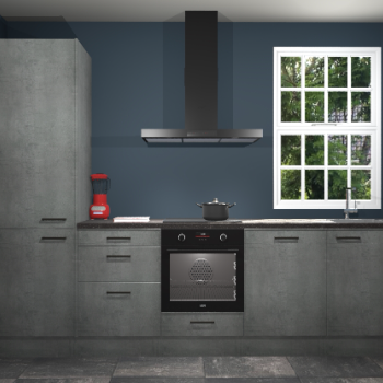 Beton parelgrijze keuken Bangladesh 34577