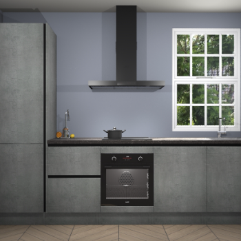 Beton parelgrijze greeploze keuken Bangladesh 34578