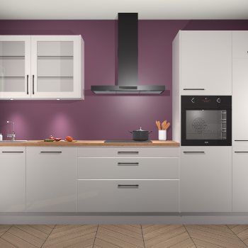 Zijdegrijs hoogglans keuken Cairo 33774