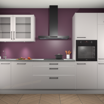 Zijdegrijs hoogglans keuken Cairo 33787