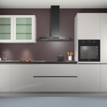 Zijdegrijs hoogglans keuken Cairo 33792