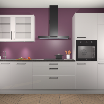 Zijdegrijs hoogglans keuken Cairo 33793