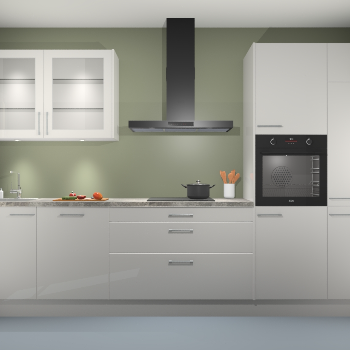 Zijdegrijs hoogglans keuken Cairo 33796