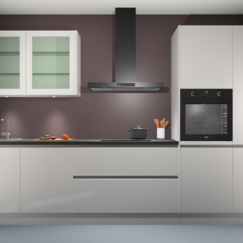 Zijdegrijs hoogglans keuken Cairo 33810