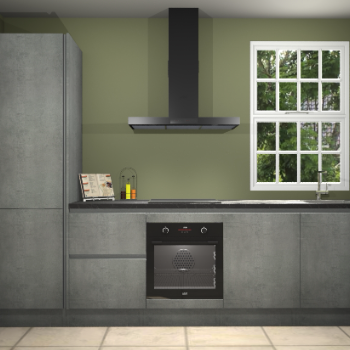 Beton parelgrijze greeploze keuken Bangladesh 34598