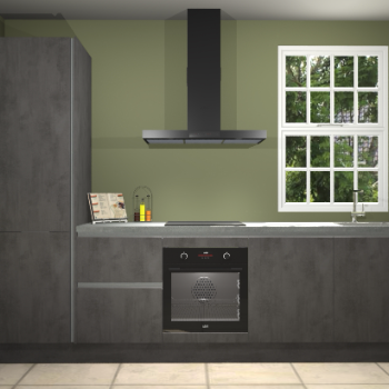 Beton antraciet greeploze keuken Bangladesh 34625