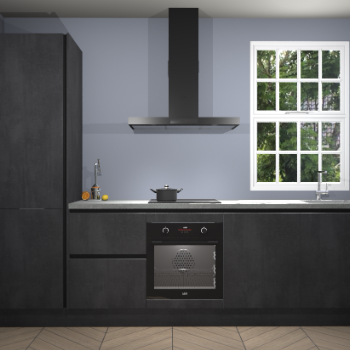 Beton zwarte greeploze keuken Bangladesh 34665