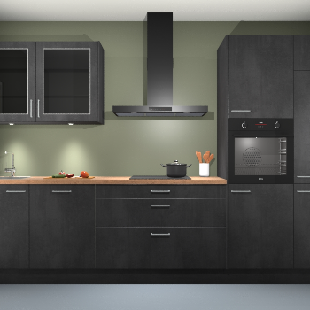 Beton Zwart keuken Cairo 33977