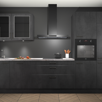 Beton Zwart keuken Cairo 34004