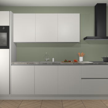 Zijdegrijze greeploze keuken Asmara 34958
