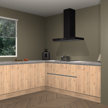 Madera natuur greeploze keuken Moroni 34832