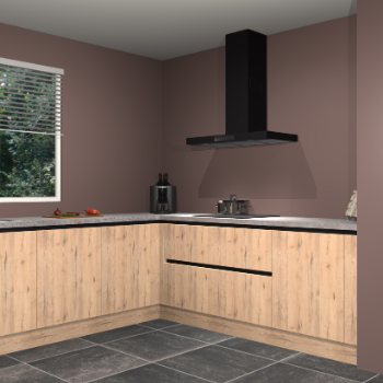 Madera natuur greeploze keuken Moroni 34835