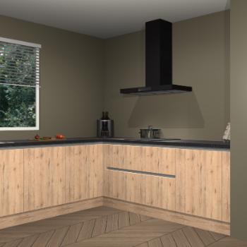 Madera natuur greeploze keuken Moroni 34838