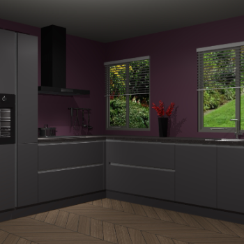 Onyxgrijze greeploze keuken Palermo 34758