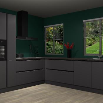 Onyxgrijze greeploze keuken Palermo 34554