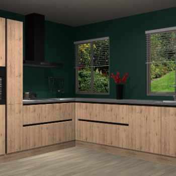 Madera Natuur greeploze keuken Palermo 34848