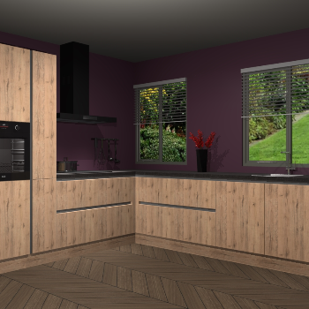 Madera Natuur greeploze keuken Palermo 34851
