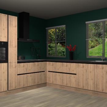 Madera Natuur greeploze keuken Palermo 34853
