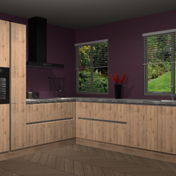 Madera Natuur greeploze keuken Palermo 34859