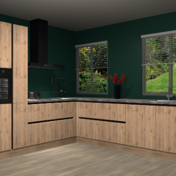 Madera Natuur greeploze keuken Palermo 34880