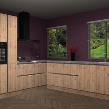 Madera Natuur greeploze keuken Palermo 34864
