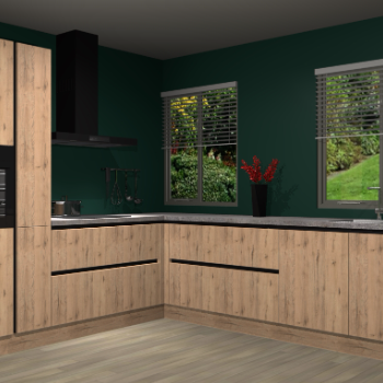 Madera Natuur greeploze keuken Palermo 34866