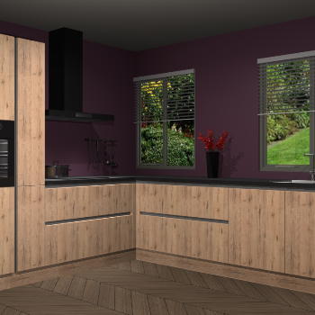 Madera Natuur greeploze keuken Palermo 34870