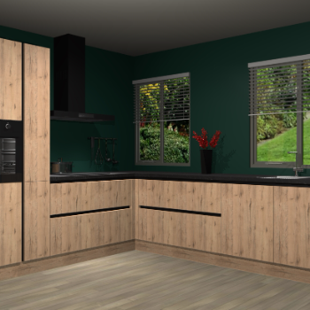 Madera Natuur greeploze keuken Palermo 34873