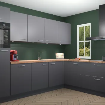 Onyxgrijze keuken Paramaribo 11503