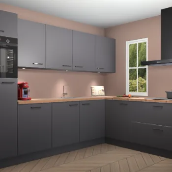 Onyxgrijze keuken Paramaribo 11506