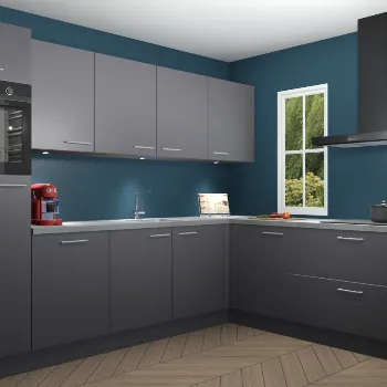 Onyxgrijze keuken Paramaribo 11508