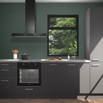 Onyxgrijze keuken Praag 21804