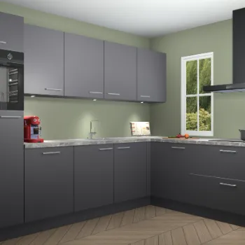 Onyxgrijze keuken Paramaribo 11520