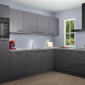 Onyxgrijze keuken Paramaribo 11523