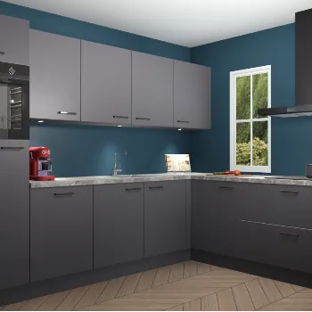 Onyxgrijze keuken Paramaribo 11524