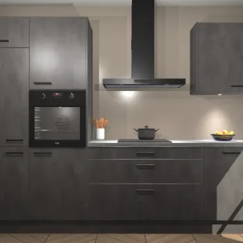 Beton antraciet keuken Athene 21347