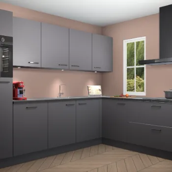 Onyxgrijze keuken Paramaribo 11536