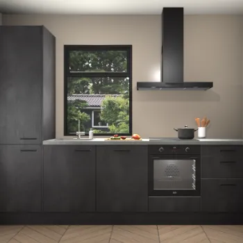 Beton zwarte keuken Boedapest 21365