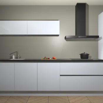 Sneeuwwitte hoogglans greeploze keuken Dublin 21367