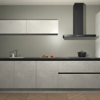 Beton opaal greeploze keuken Dublin 21368