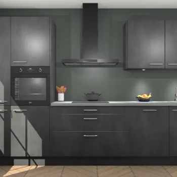 Beton zwarte keuken Tokio 21433